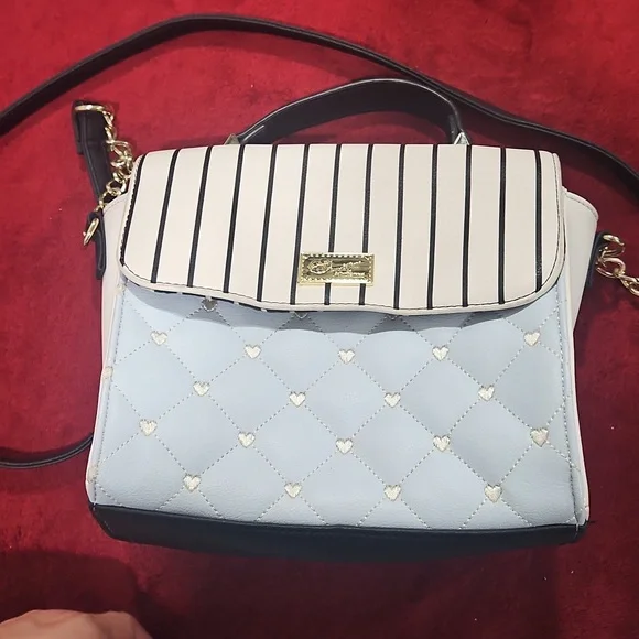 Luv Betsey by Betsey Johnson LBADDY Blue and black quilted crossbody - Picture 9 of 9